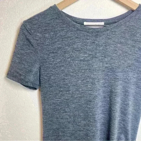 Treasure & Bond Side Ruched Body-Con Dress in Heathered Navy Blue Size XS - Picture 3 of 12